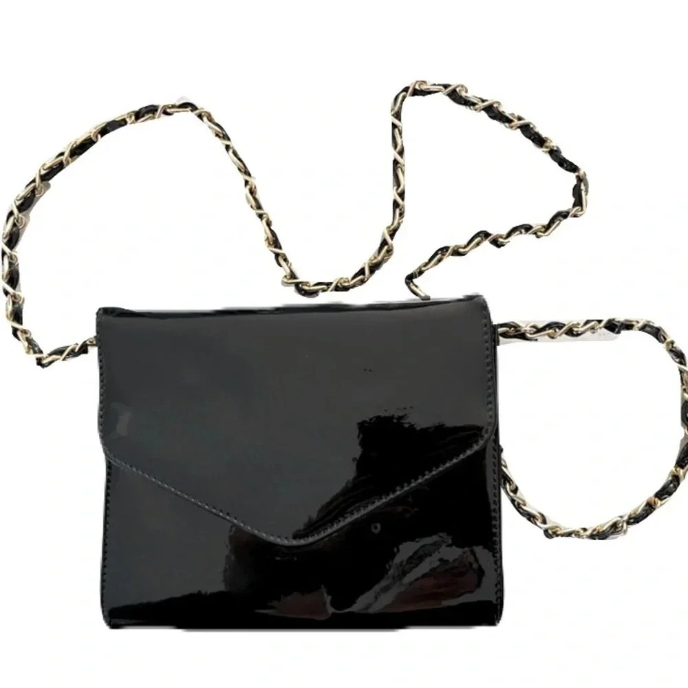 Vintage Cabrelli/ Black/ Faux leather/  Cross body bag/ Made in Canada